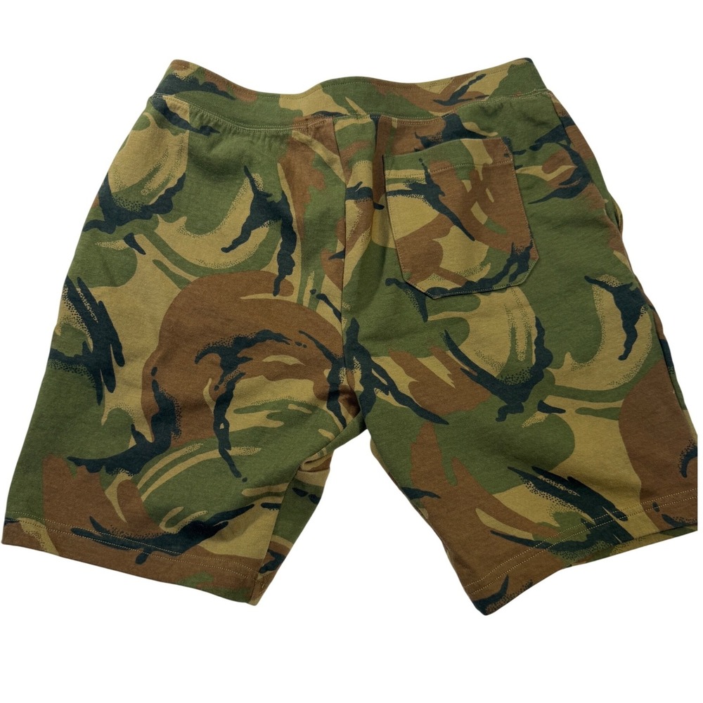 Polo Ralph Lauren Mens‎ Camo Fleece Shorts Polo 1992 Stadium Logo Green Small - Picture 3 of 7